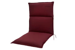 KETTLER BasicPlus Pro Garten-Essgruppe, silber/bordeaux, Alu/Steinimitat/Polyester, 200/260 x 100 cm, 6 Stapelsessel, Polster inklusive