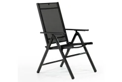 KETTLER BasicPlus Pro Klappstuhl, anthrazit, Aluminium/Textilene, 75 x 62 x 110 cm, klappbar