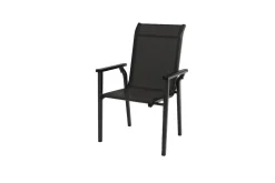 KETTLER BasicPlus Pro Stapelsessel, anthrazit, Aluminium/Textilene, 70 x 65 x 99 cm, stapelbar