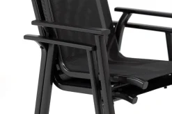 KETTLER BasicPlus Pro Stapelsessel, anthrazit, Aluminium/Textilene, 70 x 65 x 99 cm, stapelbar