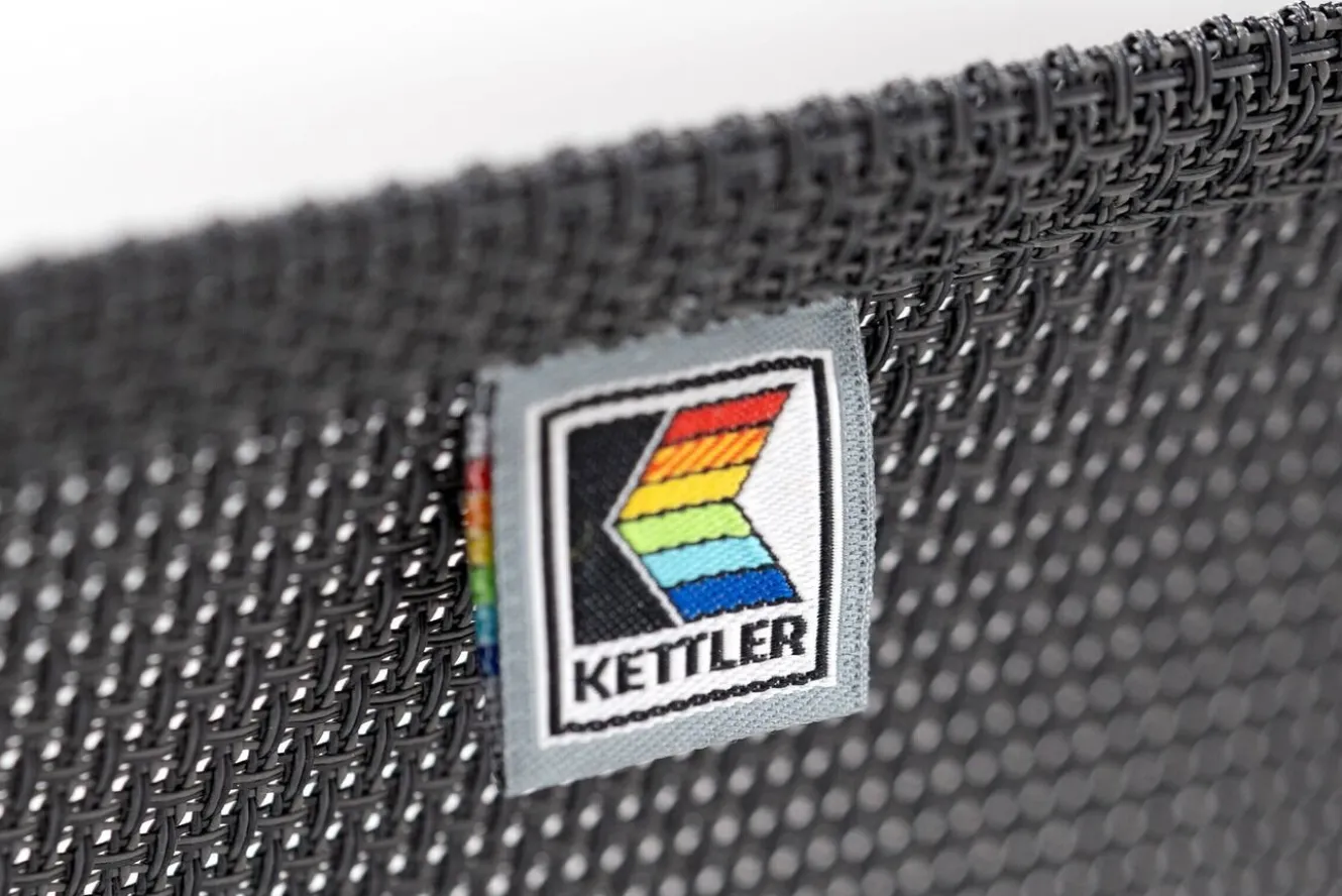 KETTLER BasicPlus Pro Stapelsessel 4er-Set, silber/anthrazit, Aluminium/Textilene, 70 x 65 x 99 cm, stapelbar