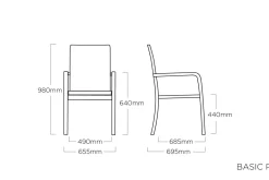 KETTLER BasicPlus Stapelsessel, silber/anthrazit, Alu/Textilene, 0301205-0000