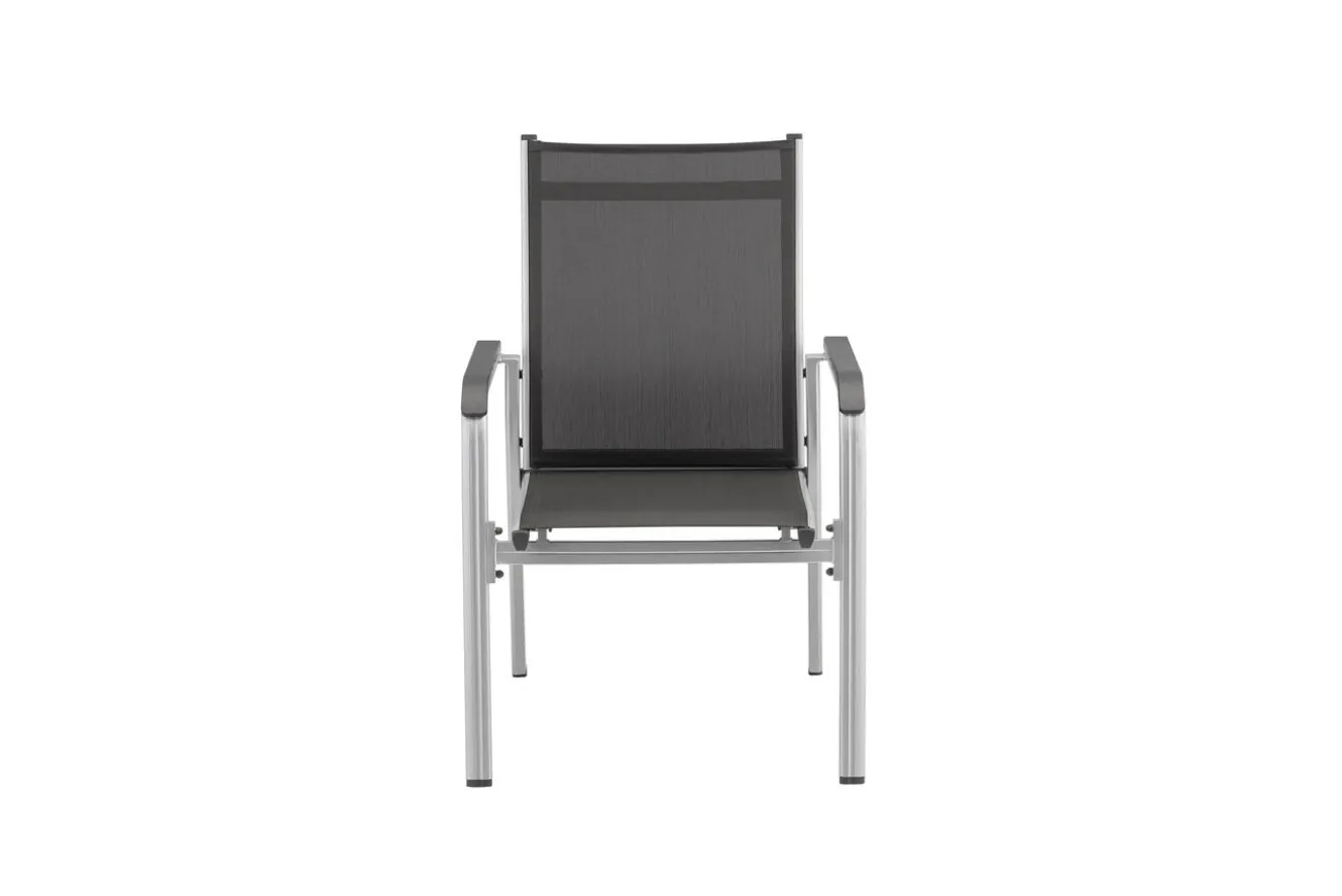 KETTLER BasicPlus Stapelsessel, silber/anthrazit, Alu/Textilene, 0301205-0000