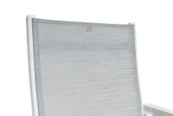 KETTLER Boulevard/BasicPlus Balkon-Set, weiß/hellgrau, Aluminium/KETTALUX, Tisch 70 x 70 cm, 2 Stapelsessel, schmutzabweisend