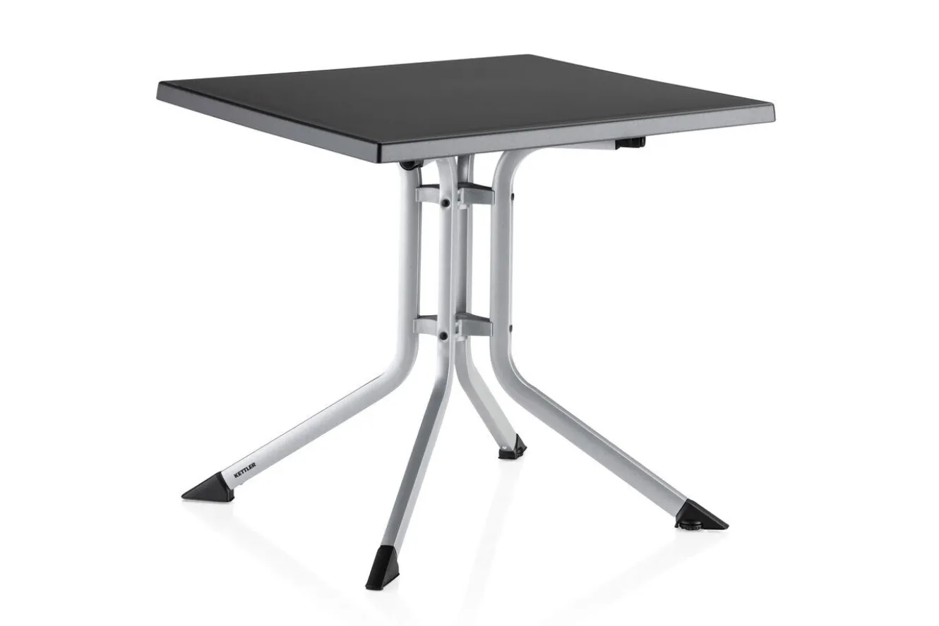 KETTLER BOULEVARD Klapptisch, silber/anthrazit, Alu/KETTALUX, 80 x 80 cm, klappbar, 0307018-0000