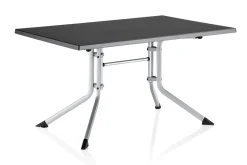 KETTLER BOULEVARD Klapptisch, silber/anthrazit, Alu/KETTALUX, 140 x 95 cm, klappbar, pflegeleicht, 0307020-0000
