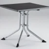 KETTLER BOULEVARD Klapptisch, silber/anthrazit, Aluminium/KETTALUX, 70 x 70 cm, pflegeleicht, schmutzabweisend