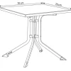 KETTLER BOULEVARD Klapptisch, anthrazit, Aluminium/KETTALUX, 70 x 70 cm, schmutzabweisend, stabil