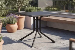 KETTLER BOULEVARD Klapptisch, anthrazit, Aluminium/KETTALUX, 70 x 70 cm, schmutzabweisend, stabil