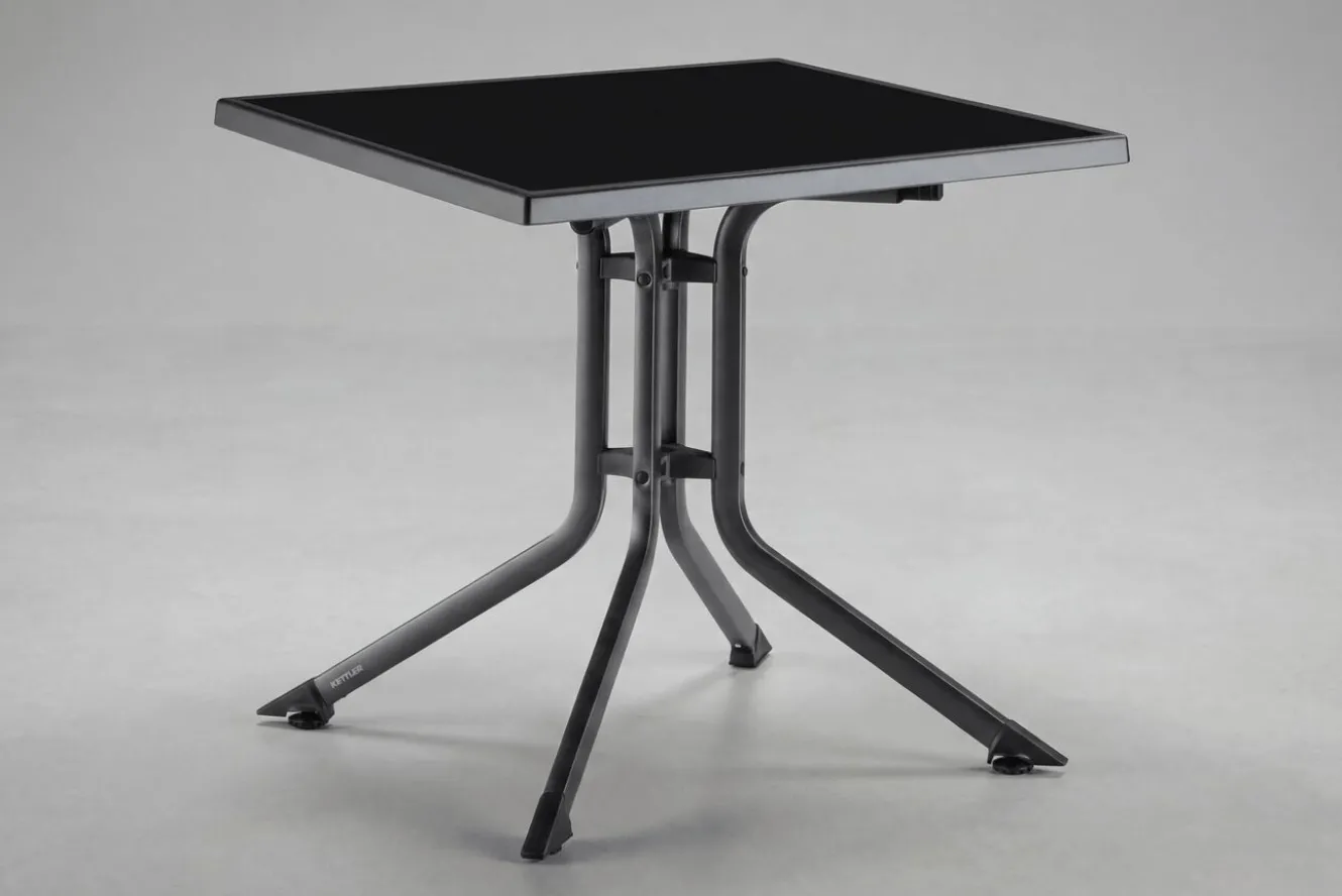 KETTLER BOULEVARD Klapptisch, anthrazit, Aluminium/KETTALUX, 70 x 70 cm, schmutzabweisend, stabil