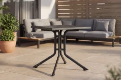 KETTLER BOULEVARD Klapptisch, anthrazit, Aluminium/KETTALUX, 70 x 70 cm, schmutzabweisend, stabil