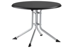 KETTLER BOULEVARD Klapptisch, silber/anthrazit, Aluminium/KETTALUX, Ø 70 cm, klappbar, schmutzabweisend