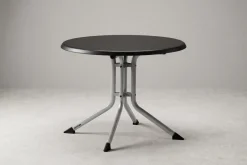 KETTLER BOULEVARD Klapptisch, silber/anthrazit, Aluminium/KETTALUX, Ø 70 cm, klappbar, schmutzabweisend