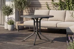 KETTLER BOULEVARD Klapptisch, anthrazit, Aluminium/KETTALUX, Ø 70 cm, schmutzabweisend, klappbar, rund