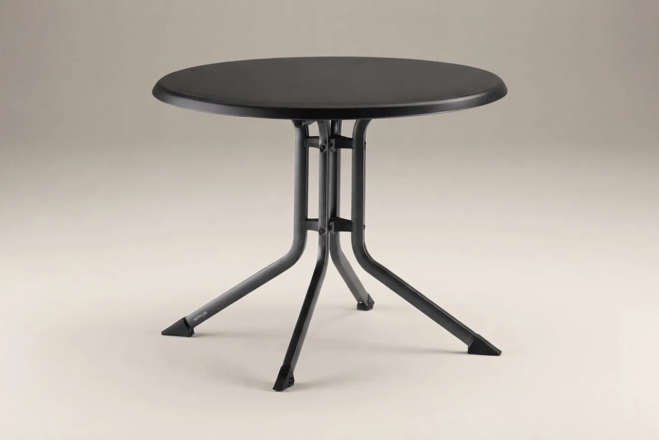 KETTLER BOULEVARD Klapptisch, anthrazit, Aluminium/KETTALUX, Ø 70 cm, schmutzabweisend, klappbar, rund
