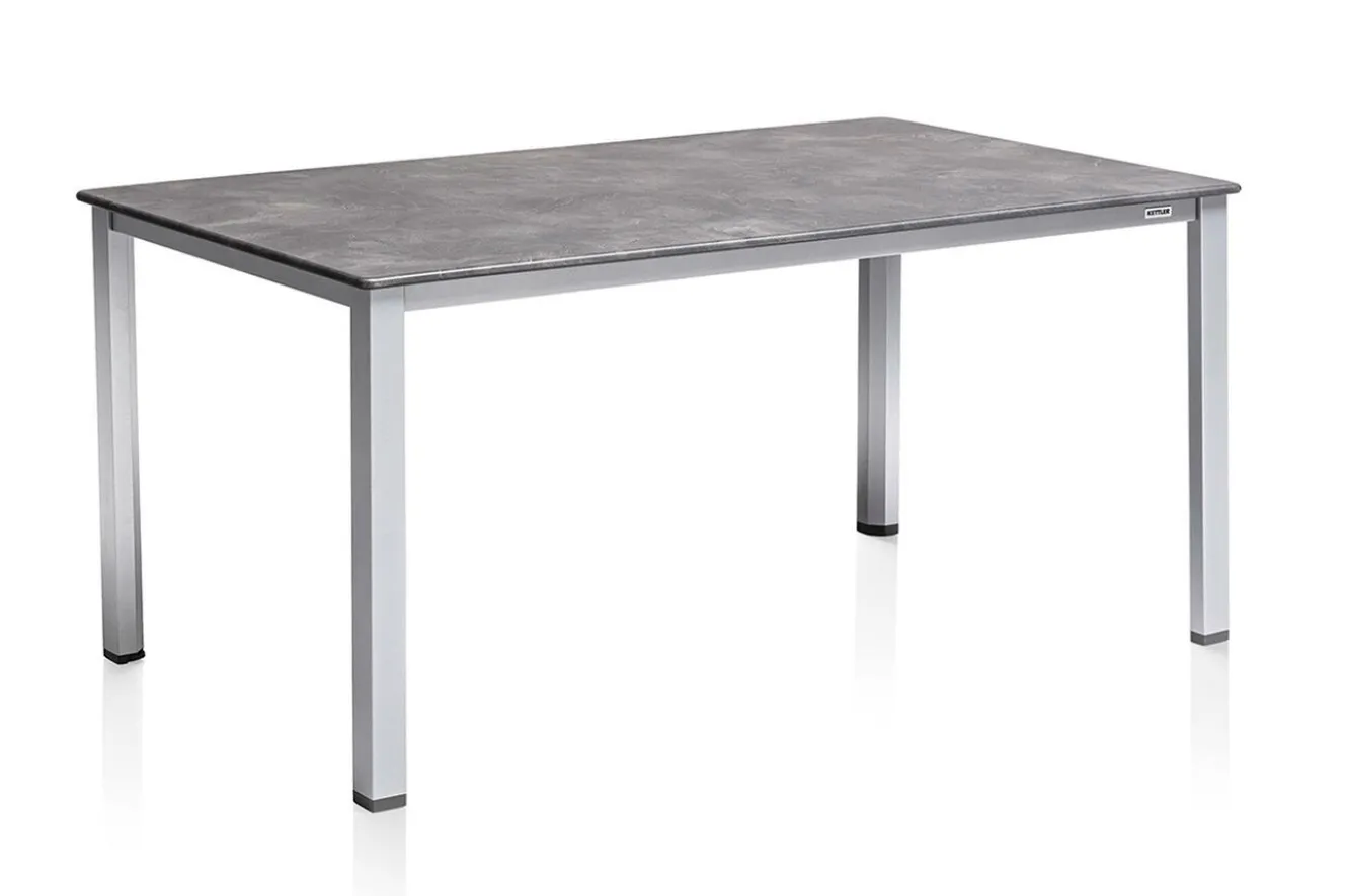 KETTLER Cubic Esstisch, silber/anthrazit, Aluminium, 160x90 cm, 0301821-0100