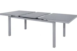 KETTLER Garten-Essgruppe, silber/anthrazit, Alu/Textilene, Tisch 180/240 x 100 cm, 6 Klappstühle, inkl. Auflagen