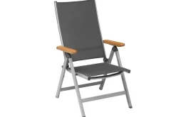KETTLER Granada Garten-Essgruppe, silber, Alu/Textilene, Tisch 180/240x100cm, 6 Stapel-, 2 Klappstühle