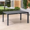 KETTLER Granada Garten-Essgruppe, Anthrazit, Alu/Spraystone, Tisch 160x95 cm, 4x Klappstühle