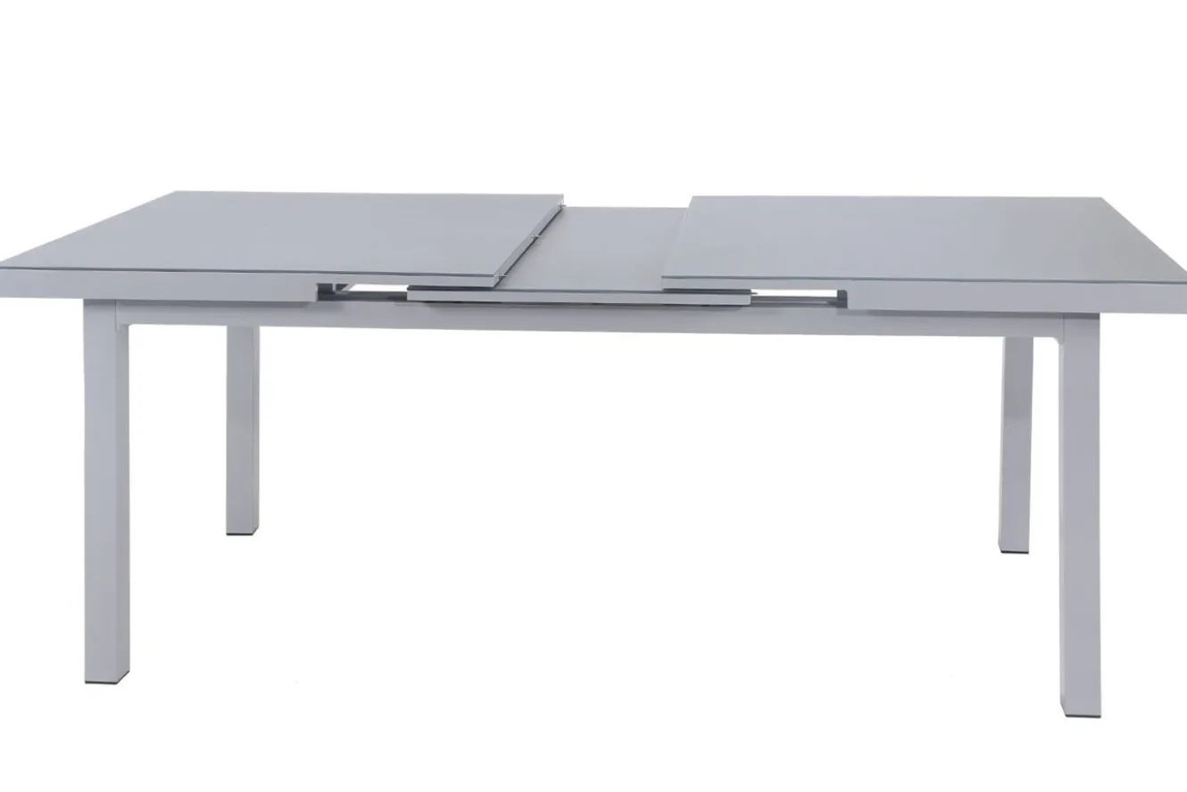 Kettler Granada Garten-Essgruppe, 8 Personen, ausziehbarer Tisch 180–240 cm, Aluminium/Textilene, Teak FSC®-zertifiziert