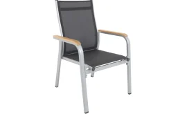 Kettler Granada Garten-Essgruppe, 8 Personen, ausziehbarer Tisch 180–240 cm, Aluminium/Textilene, Teak FSC®-zertifiziert