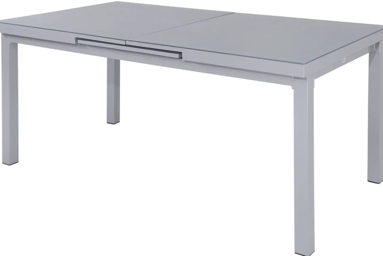 Kettler Granada Garten-Essgruppe, 8 Personen, ausziehbarer Tisch 180–240 cm, Aluminium/Textilene, Teak FSC®-zertifiziert