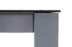KETTLER Granada Garten-Essgruppe, silber/anthrazit, Alu/Spraystone/Textil, 160 x 95 cm, 4 Klappstühle