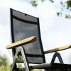 KETTLER Granada Gartengarnitur, Anthrazit, Alu/Spraystone, Esstisch 160x95 cm, 4 Stapelsessel, 2 Klappstühle