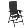 KETTLER KETTALUX-PLUS/Basic Plus Padded Sitzgruppe, anthrazit, Alu/Textilene, Tisch 160x95 cm, 4 Klappstühle