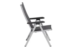 KETTLER KETTALUX-PLUS/Basic Plus Padded Sitzgruppe, silber/anthrazit, Alu/Textilene, Tisch 160x95 cm, 6 Klappstühle