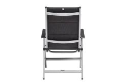 KETTLER KETTALUX-PLUS/Basic Plus Padded Sitzgruppe, silber/anthrazit, Alu/Textilene, Tisch 160x95 cm, 6 Klappstühle