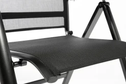 KETTLER KETTALUX-PLUS/Legato Curve Sitzgruppe, anthrazit, Alu/Textilene, Tisch 160x95 cm, 4 Klappstühle