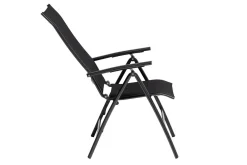 KETTLER KETTALUX-PLUS/Legato Curve Sitzgruppe, anthrazit, Alu/Textilene, Tisch 160x95 cm, 4 Klappstühle
