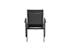 KETTLER KETTALUX-PLUS/Legato Curve Sitzgruppe, anthrazit, Alu/Textilene, Tisch 160x95 cm, 4 Stapelsessel, stapelbar
