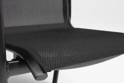 KETTLER KETTALUX-PLUS/Legato Curve Sitzgruppe, anthrazit, Alu/Textilene, Tisch 160x95 cm, 4 Stapelsessel, stapelbar