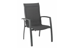 KETTLER Legato Curve Stapelsessel, anthrazit, Alu/Textilene, 0302302-7000, stapelbar