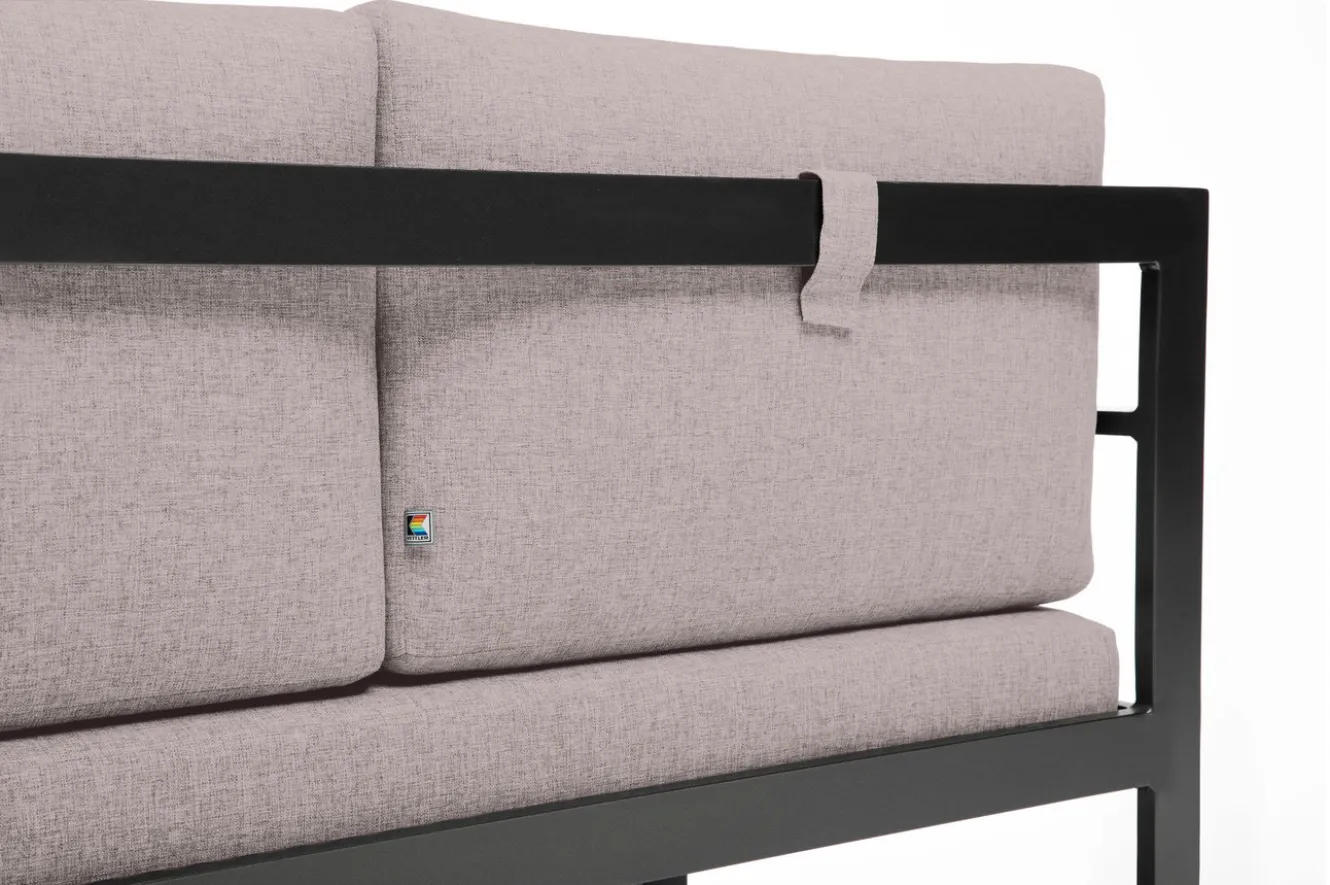 KETTLER Ocean Dining-Lounge Exklusivmodell, anthrazit/taupe, 220 x 200 cm, inkl. Kissen, 0320831-7000