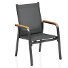 KETTLER Premium/Granada Garten-Essgruppe, Anthrazit/Grau, Alu/Glas, Ausziehtisch 180/240x100cm, 4 Stapelsessel, 2 Klappstühle