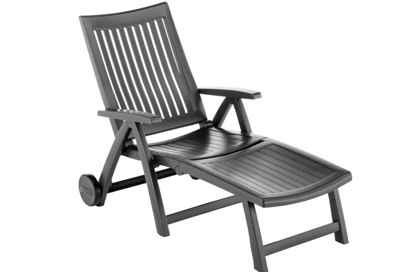 KETTLER Roma Rollliege, anthrazit, Kunststoff, 185 x 71 x 40,5 cm, 01638-700