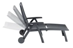 KETTLER Roma Rollliege, anthrazit, Kunststoff, 185 x 71 x 40,5 cm, 01638-700