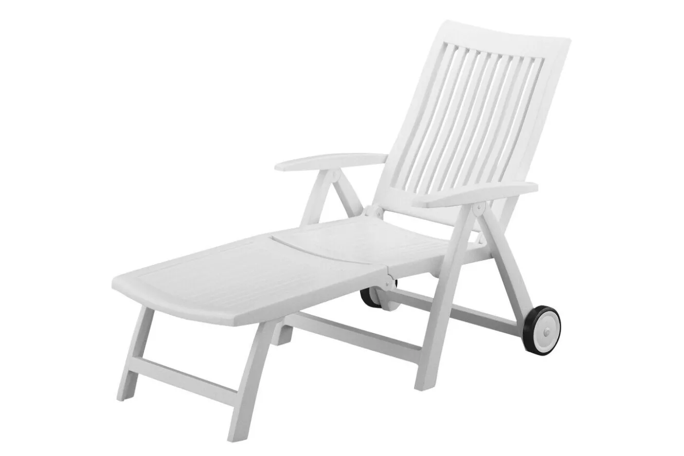 KETTLER Roma Rollliege, weiß, Kunststoff, 185 x 71 x 40,5 cm, 01638-000