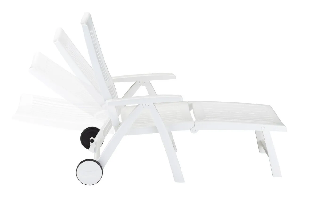 KETTLER Roma Rollliege, weiß, Kunststoff, 185 x 71 x 40,5 cm, 01638-000