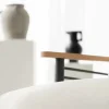 LIVING ZONE Dorina Plus Gartenlounge, grau/anthrazit, Alu/Holzoptik, wetterbeständig, UV-beständig, inkl. Kissen