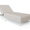 LIVING ZONE Element Sun Compact Gartenliege, quarzbeige, Alu/Polyester, schnelltrocknend, witterungsbeständig