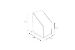 OUTFLEXX Abdeckhaube für Dining-Sessel, schwarz, Polyester, TPU 420D Ripstop-Gewebe, 65 x 79 x 65/112 cm, mit Zugband