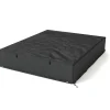 OUTFLEXX Abdeckhaube für Doppelliegen, schwarz, Ripstop-Gewebe/Polyester, 200 × 165 × 35 cm, wasserabweisend, mit Reißverschluss, UV-Schutz