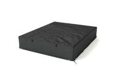 OUTFLEXX Abdeckhaube für Doppelliegen, schwarz, Ripstop-Gewebe/Polyester, 200 × 165 × 35 cm, wasserabweisend, mit Reißverschluss, UV-Schutz