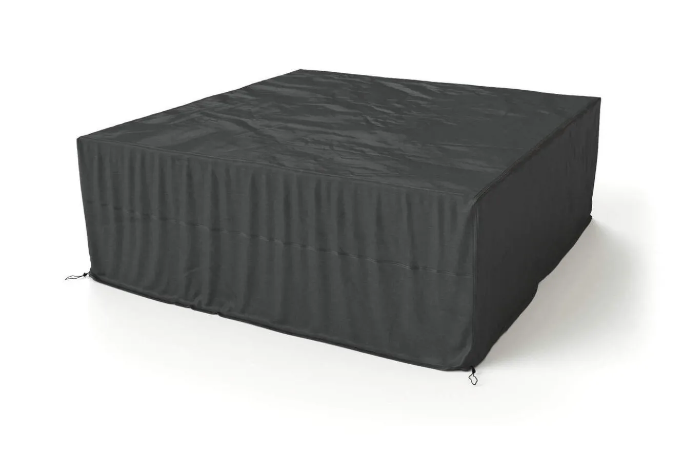 OUTFLEXX Abdeckhaube für Esstischgarnitur, schwarz, Polyester, TPU 420D Ripstop-Gewebe, 265 x 165 x 109 cm, uv-beständig, mit Zugband