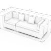 OUTFLEXX Abdeckhaube für Gartenlounges, schwarz, Ripstop-Gewebe/Polyester, 212 x 87 x 68 cm, wasserabweisend, UV-Schutz
