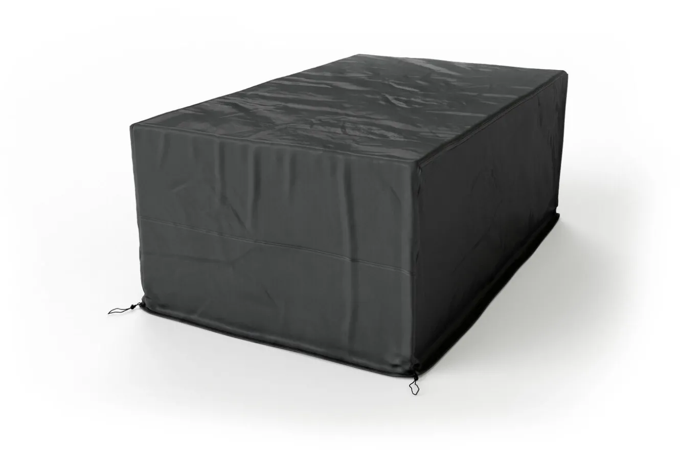 OUTFLEXX Abdeckhaube für Garten-Essgruppen, schwarz, Ripstop-Gewebe/Polyester, 202 x 124 x 83 cm, wasserabweisend, UV-Schutz